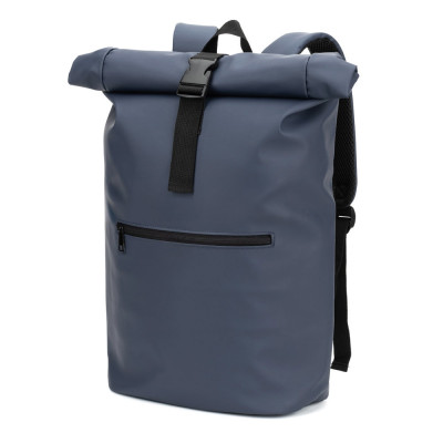 PORTLAND. A mochila roll top em PU com bolso para computador portátil 16